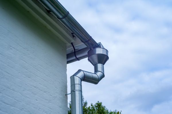 Metal Downspout Replacement in Akron